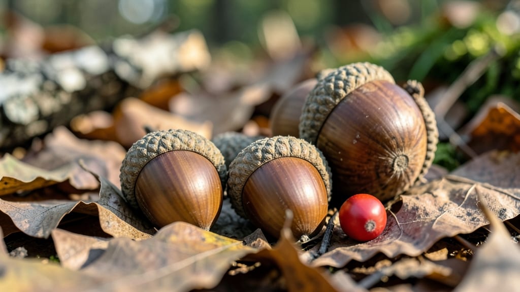 Acorn Capsules from Oak Trees