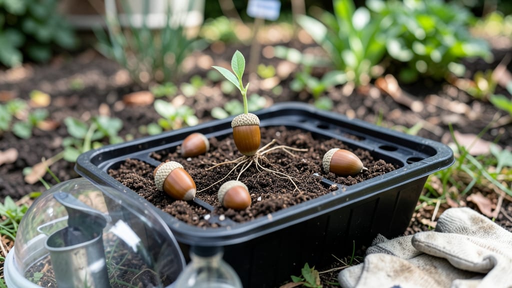 Oak Tree Seed Germination: Cold-Stratified Sprouts in 6 Weeks