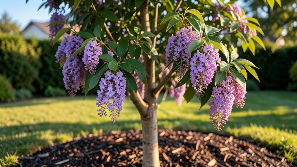 Tree With Purple Cluster Flowers: Dramatic Vertical Drama for Pollinator Gardens