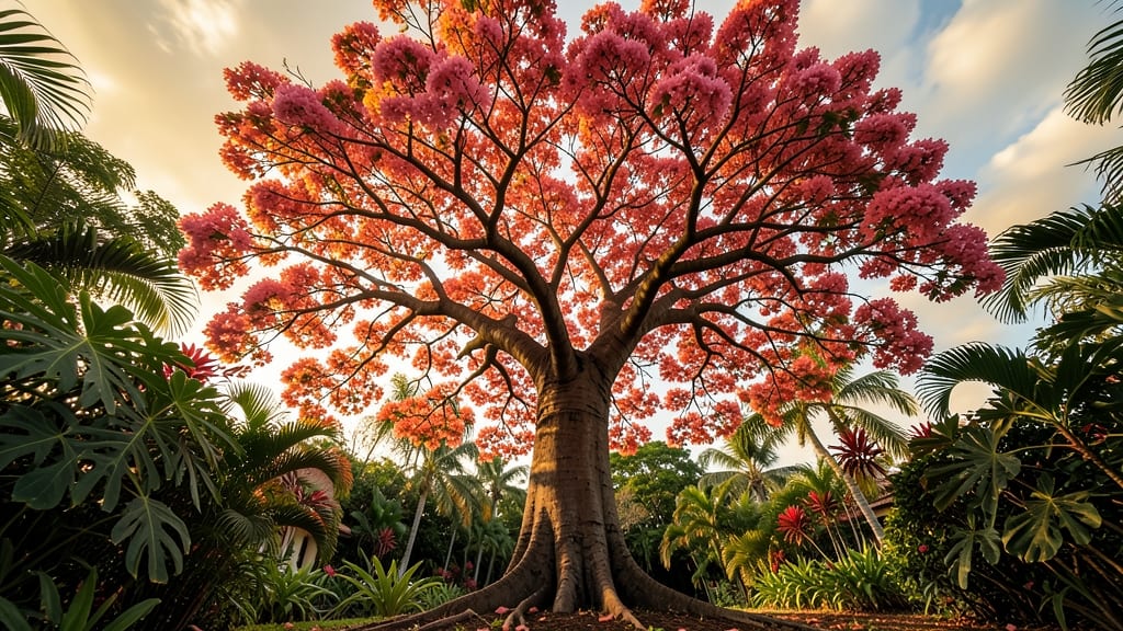 Pink Royal Poinciana Tree
