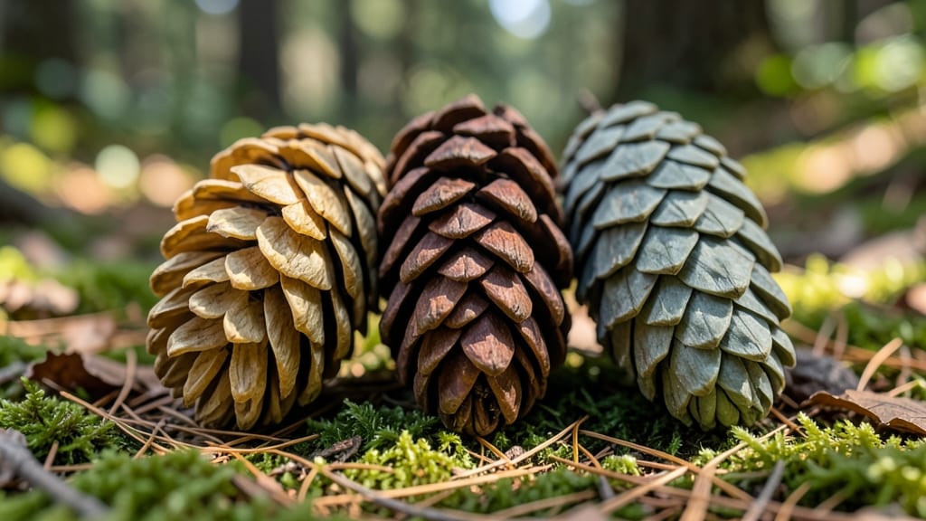 Pine Cones with Scaly Textures