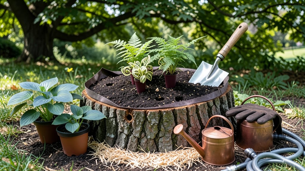 How to Make Tree Stump Planter: Upcycled Garden Centerpiece in 3 Steps