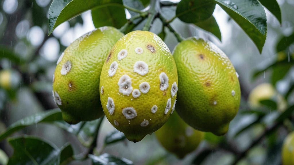 White Rust Fungus on Citrus Fruit