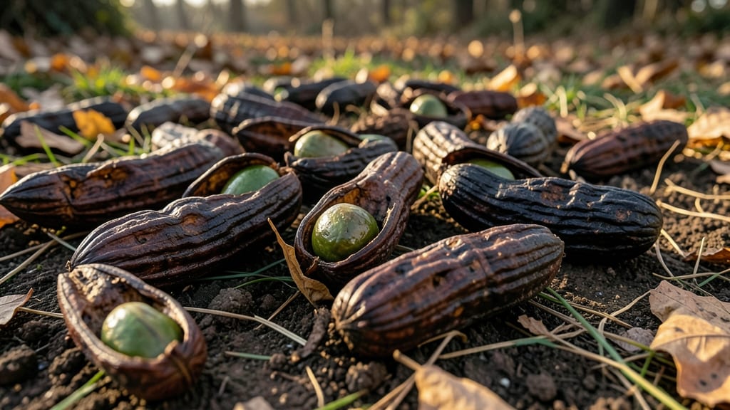 Black Walnut Hard-Shelled Pods