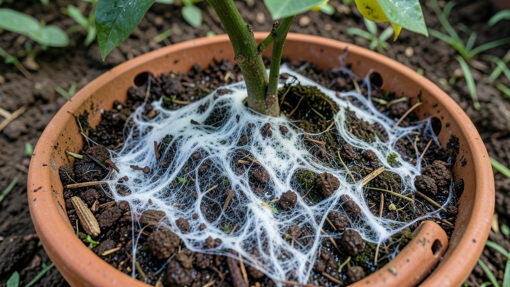 White Mold on Lemon Tree Soil