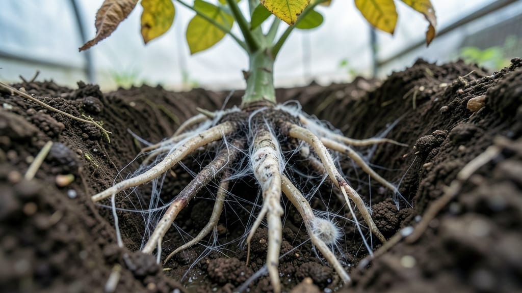 Root Rot Fungus in Waterlogged Lemon Trees