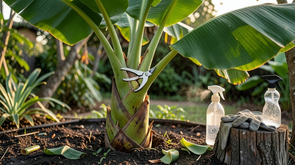 Banana Tree Trimming: Prune for Height Control and Fruit Boost